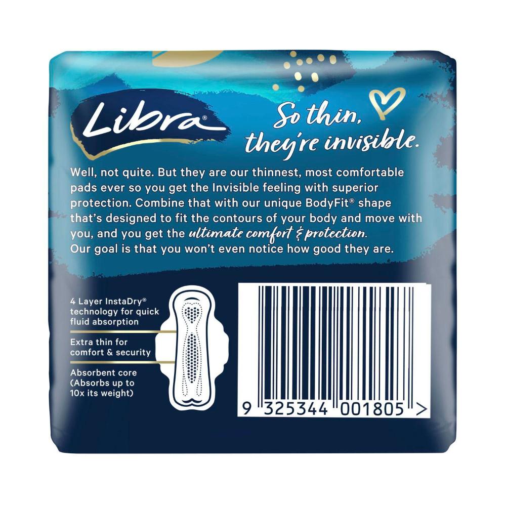 Libra Invisible Pads Regular Wing - 12 pack