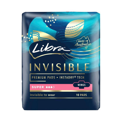 Libra Invisible Pads Super Wing - 10 pack