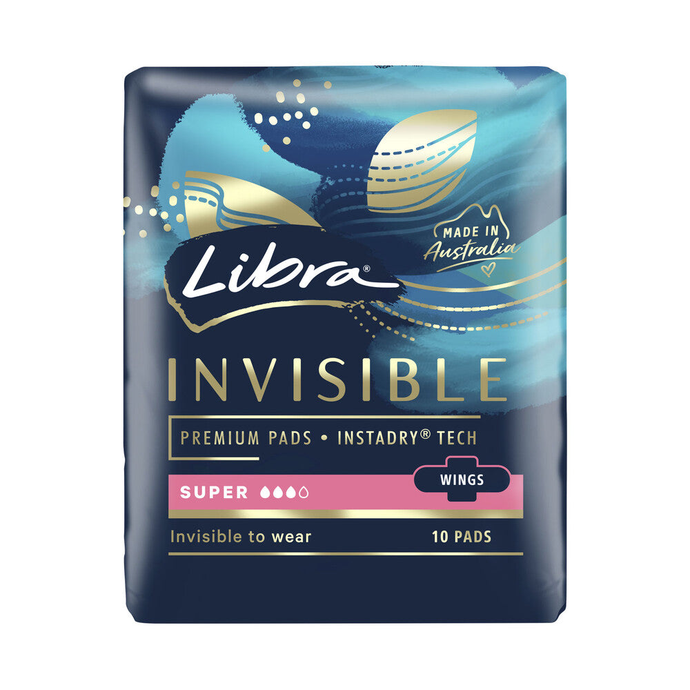 Libra Invisible Pads Super Wing - 10 pack