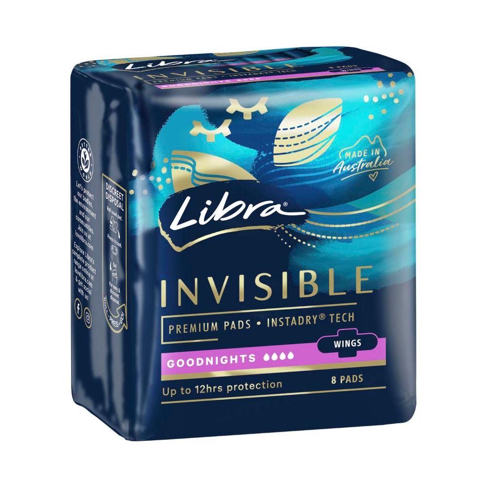 Libra Invisible Pads Goodnight - 8 pack