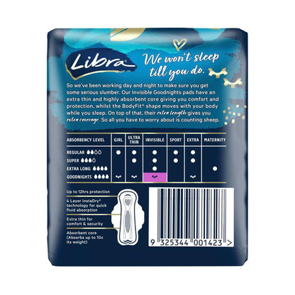 Libra Invisible Pads Goodnight - 8 pack