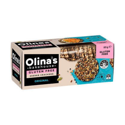 Olina's Bakehouse Gluten Free Seeded Crackers Original - 80g