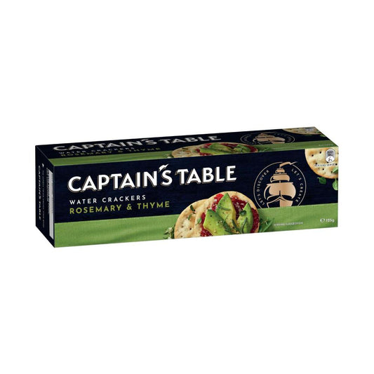 Captain's Table Water Crackers Rosemary & Thyme - 125g