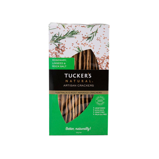 Tuckers Natural Artisan Cracker Rye Rosemary - 100g