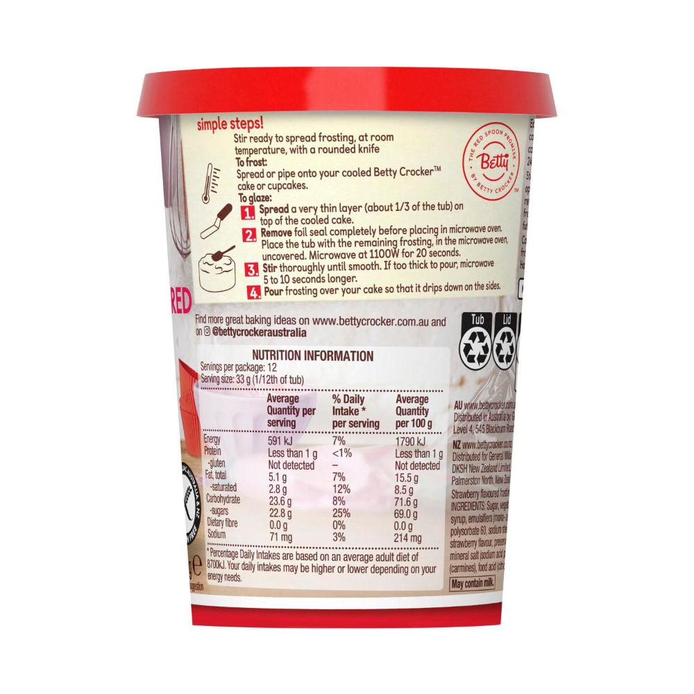 Betty Crocker Strawberry Frosting - 400 GRAM