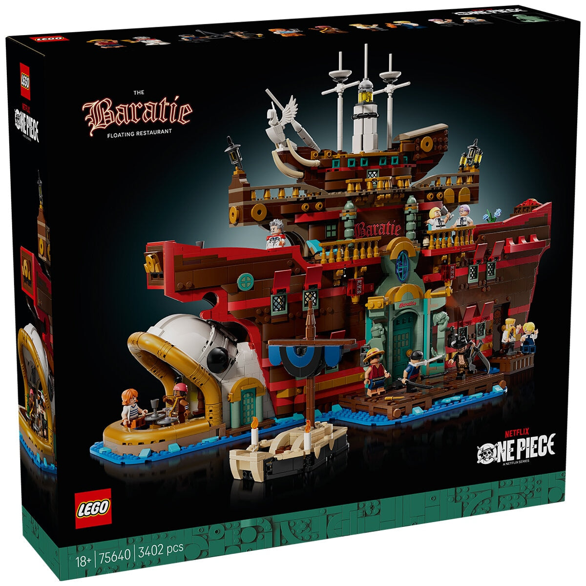 LEGO One Piece Detailed Baratie Floating Restaurant 75640 Building Set 18+