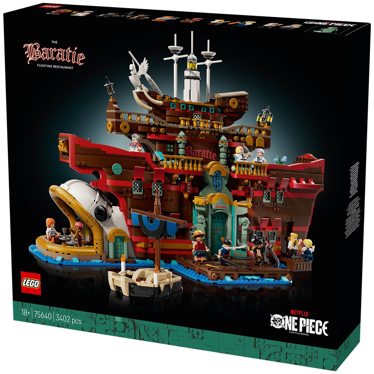LEGO One Piece Detailed Baratie Floating Restaurant 75640 Building Set 18+