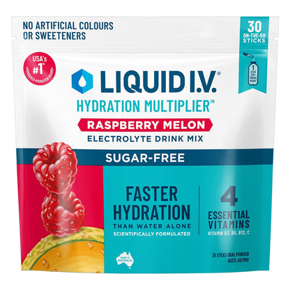 Liquid I.v. Hydration Multiplier Sugar Free Raspberry Melon 30 Sachets