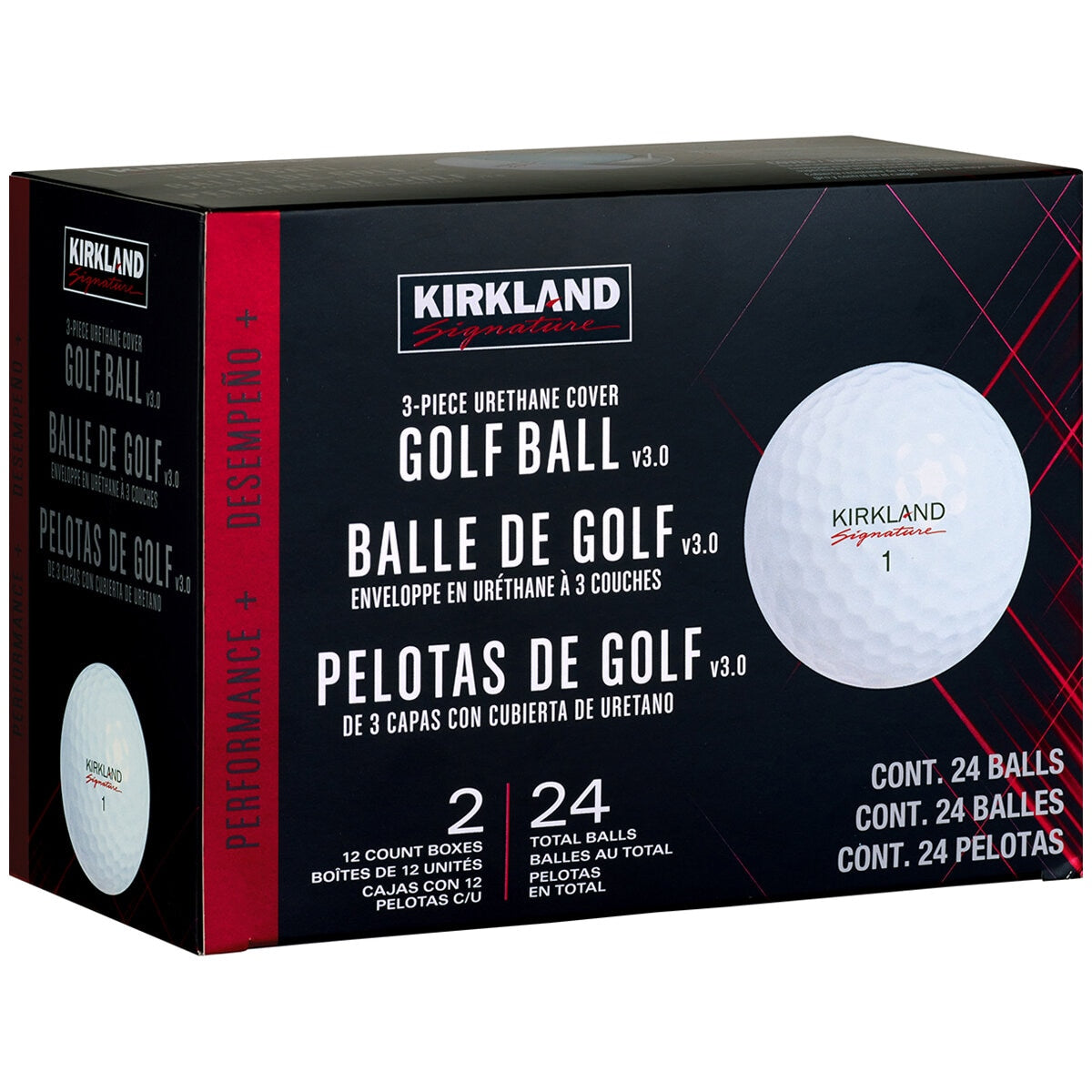 Kirkland Signature V3.0 Urethane Golf Balls White Performance 24 Pack