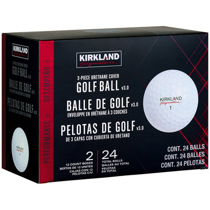 Kirkland Signature V3.0 Urethane Golf Balls White Performance 24 Pack