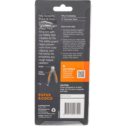 Rufus & Coco Pet Grooming Nail Clippers & File Each
