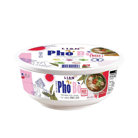 Lian Vietnamese Pho Rice Noodle Beef 70g
