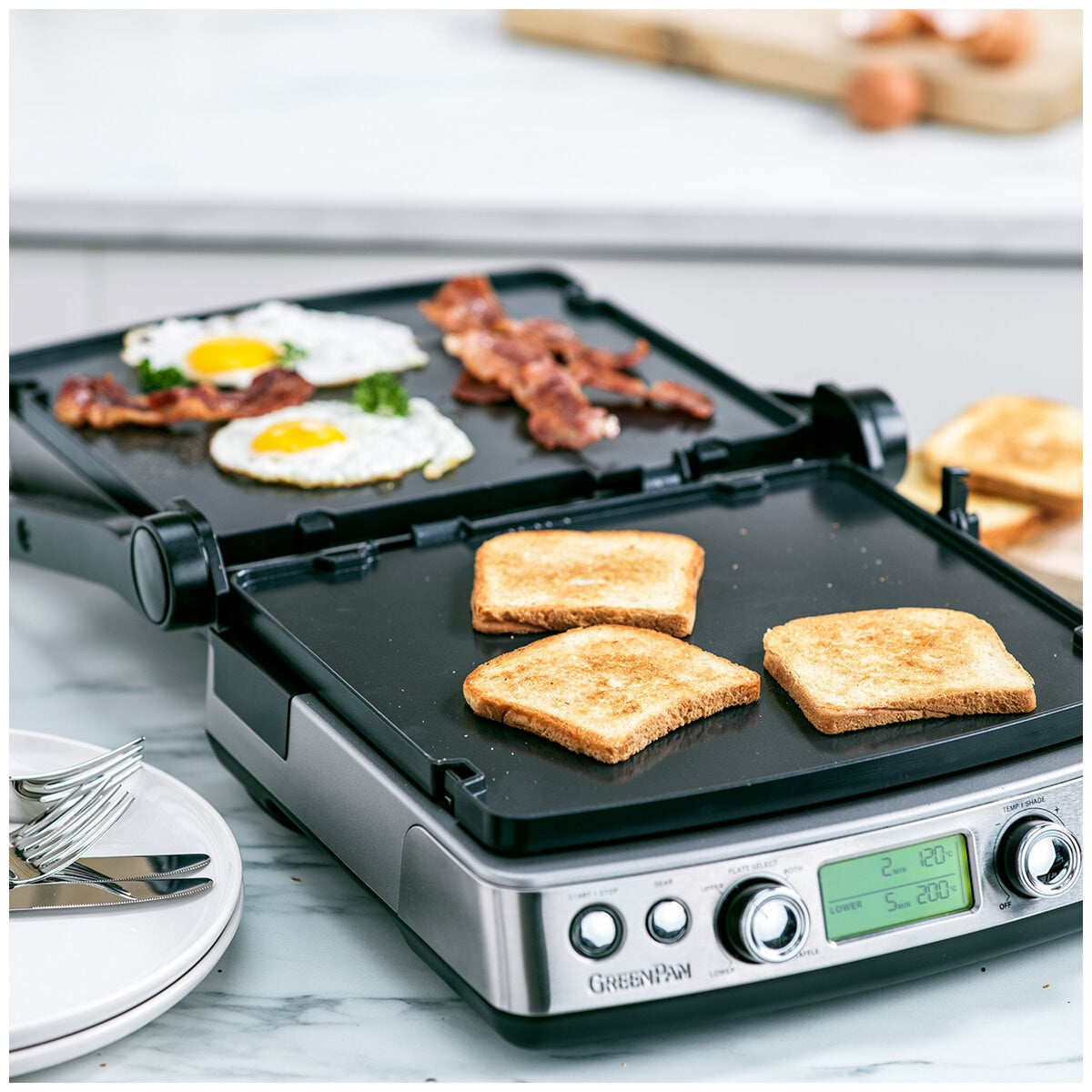 Greenpan Multifunctional 7-in-1 Contact Grill CC006847-001 Stainless Steel