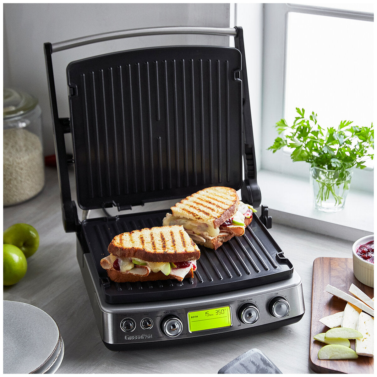 Greenpan Multifunctional 7-in-1 Contact Grill CC006847-001 Stainless Steel
