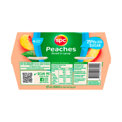 SPC Peach Cup Less Sugar - 4 pack