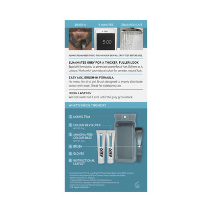 Just For Men Moustache & Beard Brush In Colour Gel Medium Brown - 1 pack