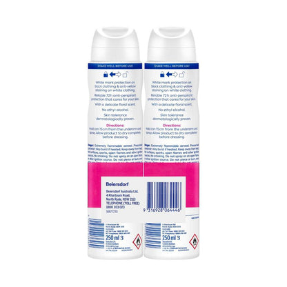 Nivea Black And White Twin Pack Aerosol Deodorant - 500mL
