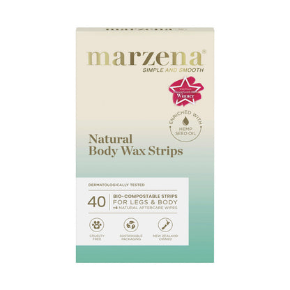 Marzena Natural Body Wax Strips - 40 pack