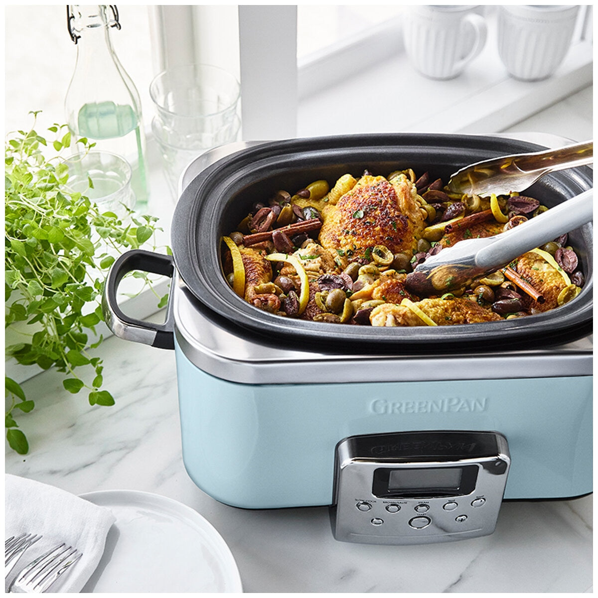 Greenpan Slow Cooker CC005725-003 Blue Haze 6L