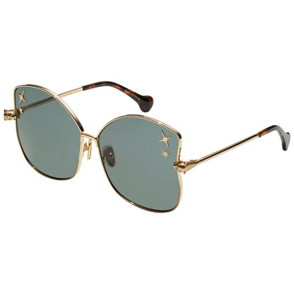 Camilla Pedigree 2330810 Butterfly Sunglasses Gold Metal Green