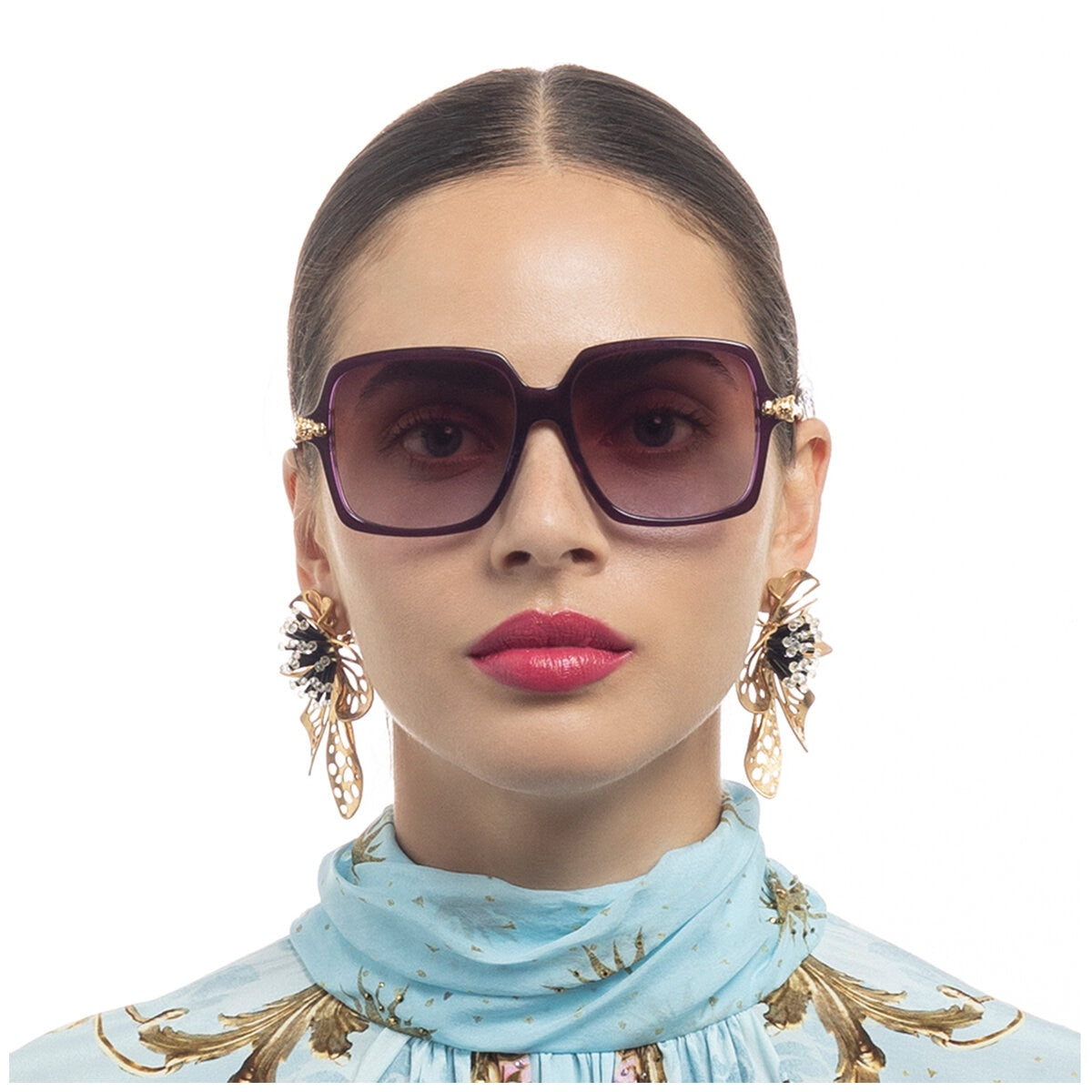 Camilla the Lavish Life 2431019 Women's Square Sunglasses Mulberry