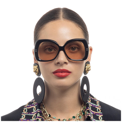 Camilla Women's Butterfly Sunglasses CAM2431006 Black/Ivory Amber