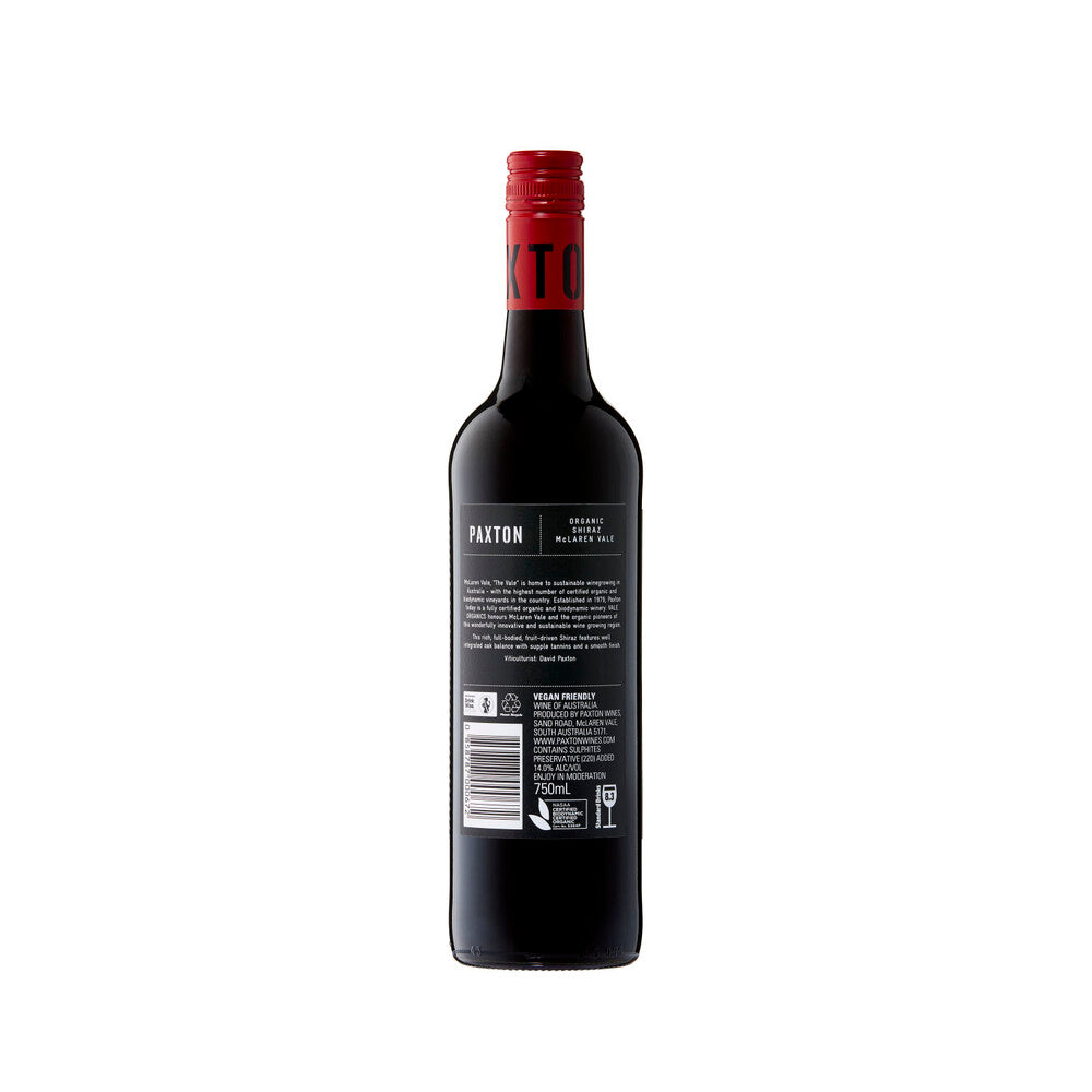 Paxton Vale Organics Shiraz 750ml - 1 Each