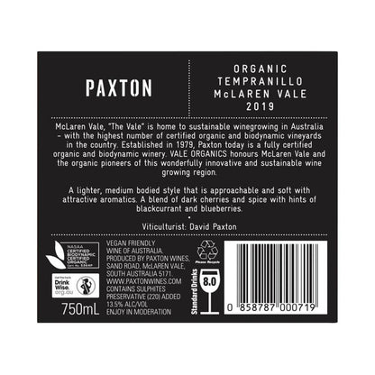 Paxton Vale Organics Tempranillo 750ml - 1 Each
