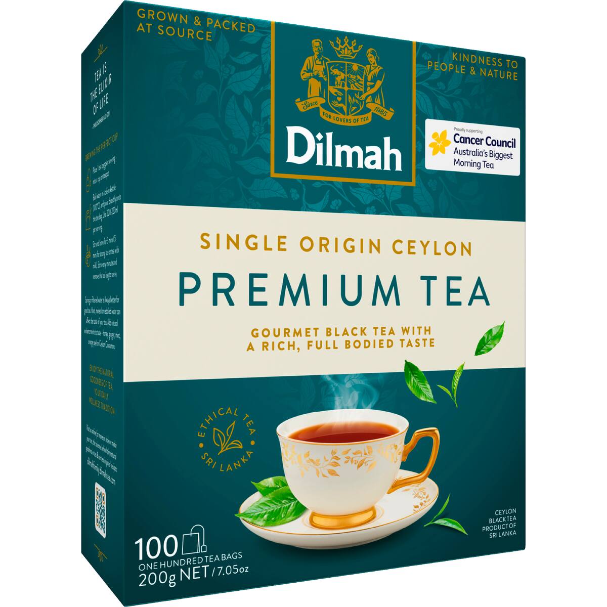 Dilmah Premium Quality Tea Bags 100 Pack