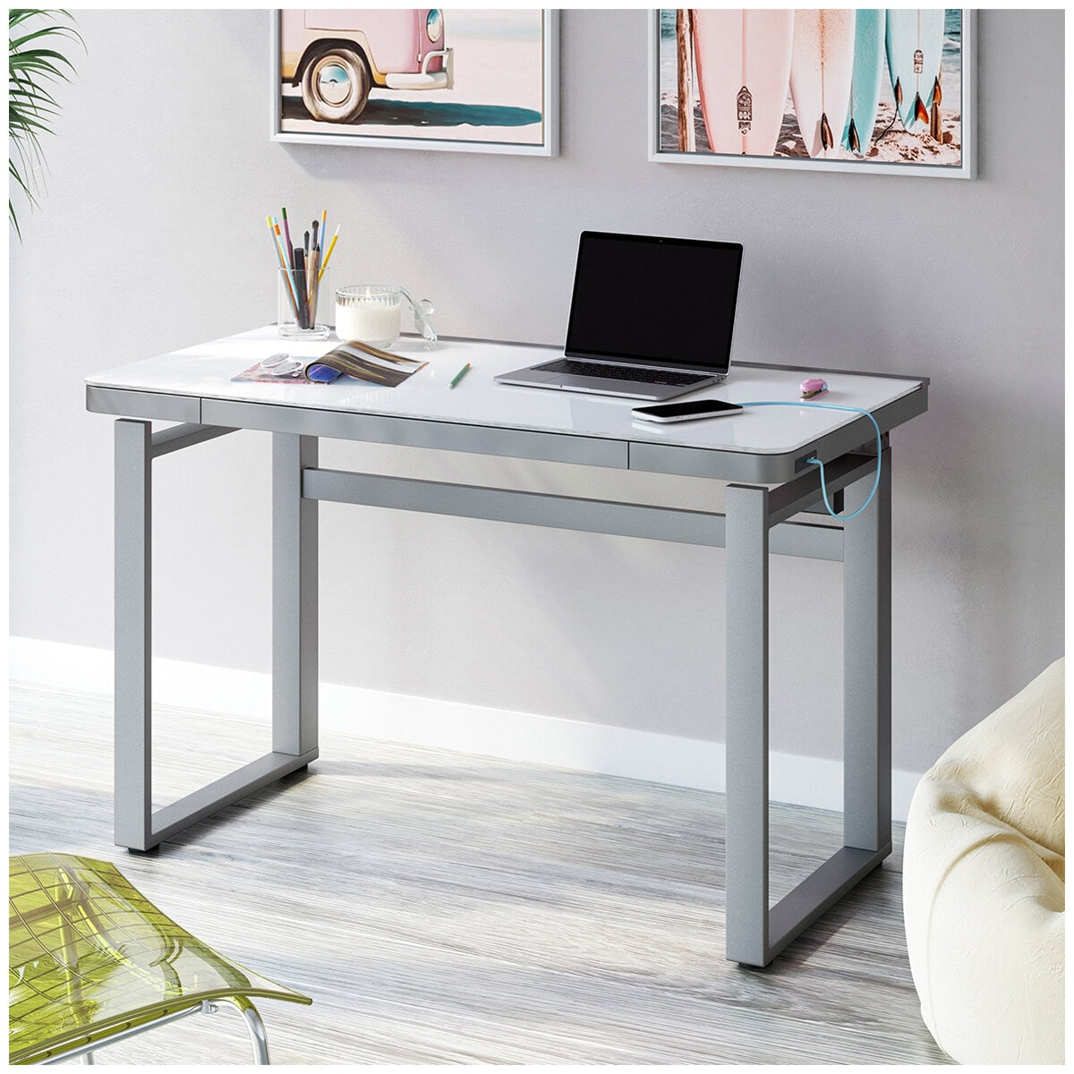 Tresanti Aurora Height-Adjustable Desk LED Lighting Grey ODP760-D978-AU