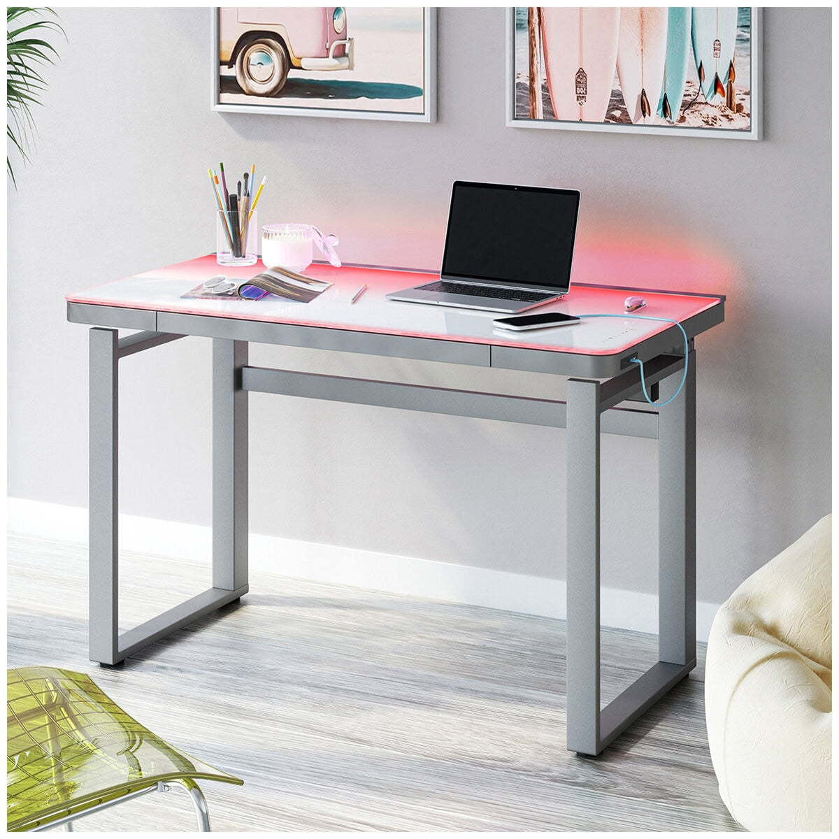 Tresanti Aurora Height-Adjustable Desk LED Lighting Grey ODP760-D978-AU