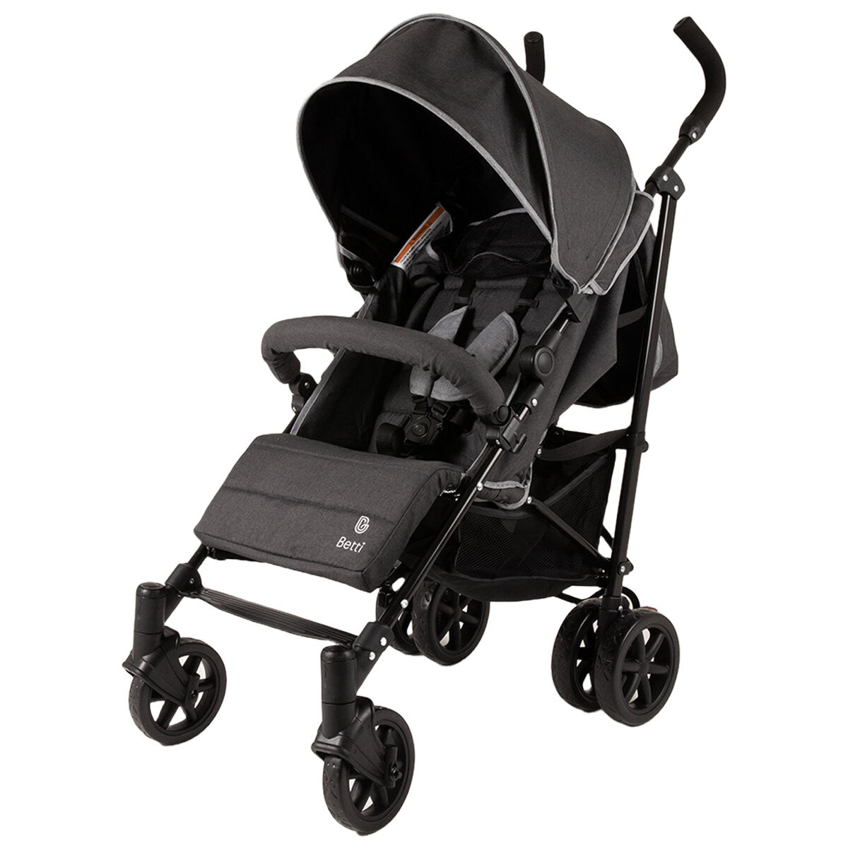 Betti Granny Stroller B-Granny-Blk Black Polyester Lightweight