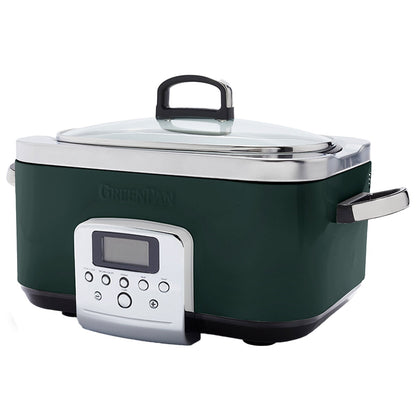 Greenpan Slow Cooker CC009380-001 Pine Green Pfas-Free 6L