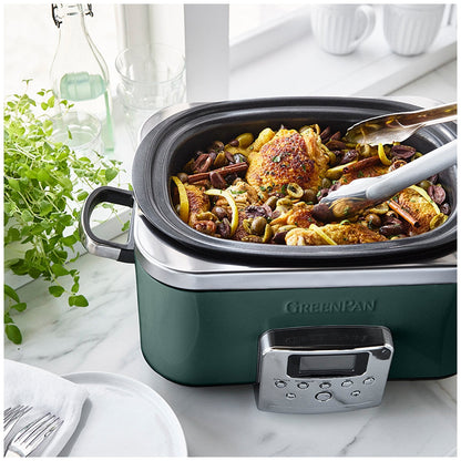 Greenpan Slow Cooker CC009380-001 Pine Green Pfas-Free 6L