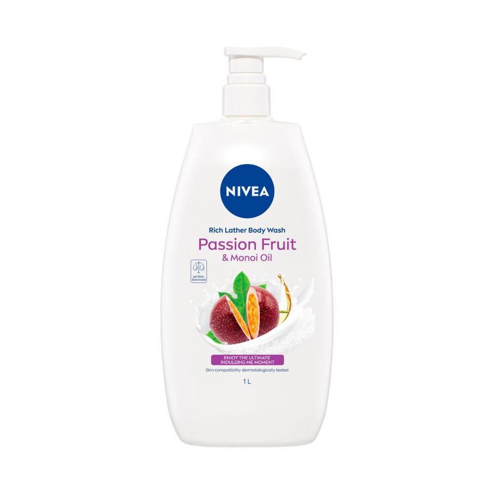 Nivea Shower Body Wash Passionfruit And Monoi Oil - 1L