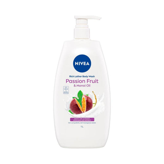 Nivea Shower Body Wash Passionfruit And Monoi Oil - 1L