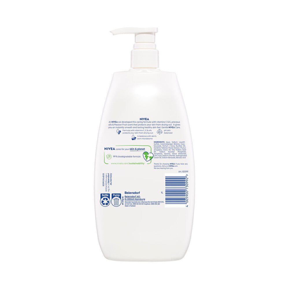 Nivea Shower Body Wash Passionfruit And Monoi Oil - 1L