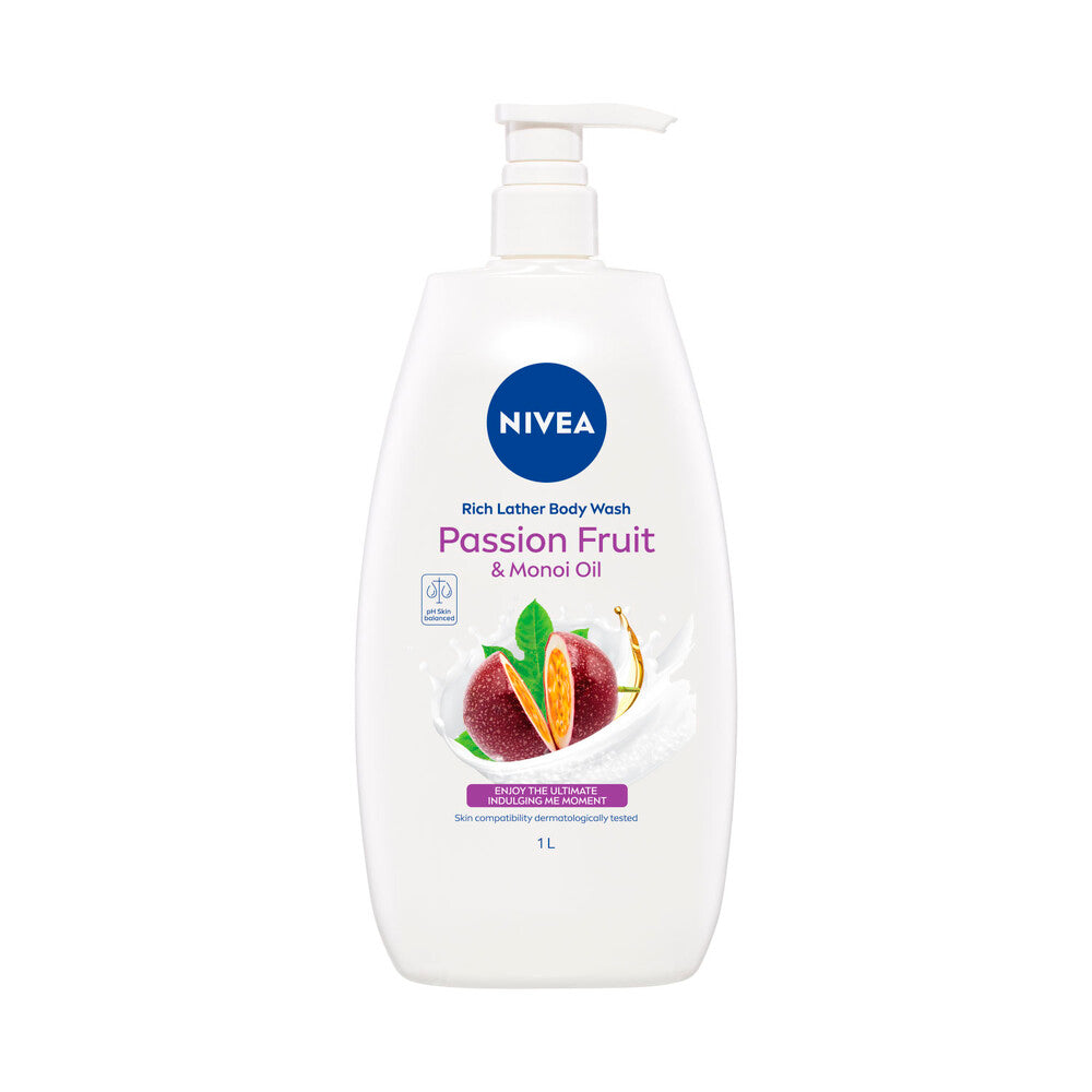 Nivea Shower Passionfruit And Monoi Oil - 1L
