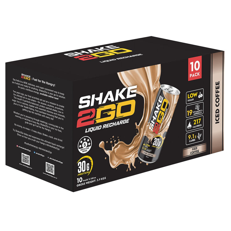 Optislim Shake 2 Go Protein Shake Coffee Low-Sugar 10 x 350mL
