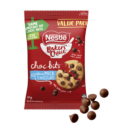 Nestle Bakers' Choice Baking Milk Chocolate Bits Value Pack - 375g