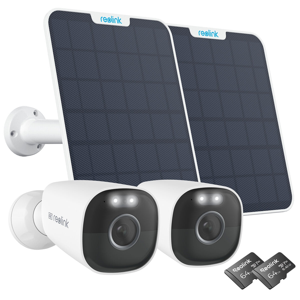 Reolink Argus Eco Ultra 4K Solar Panel White BWB4K09SP64-2PK 2 Pack