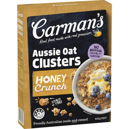 Carmans Clusters Aussie Oat Honey Crunch 450g