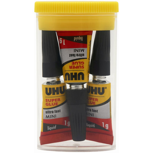 Uhu Super Glue Minis 1ml X 3 Pack