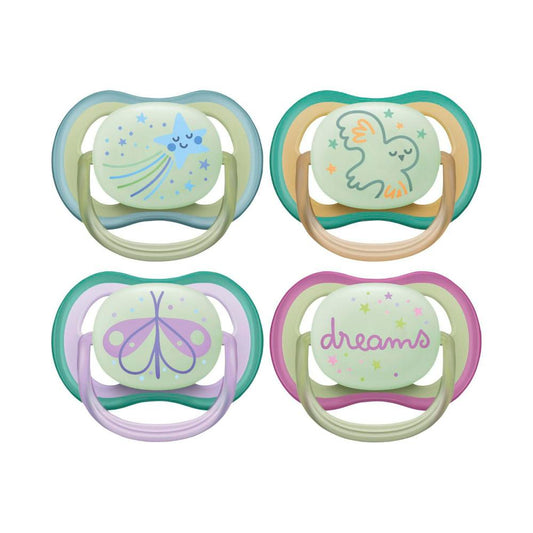 Avent Air Nighttime Mix 0-6 Months Soother - 2 pack