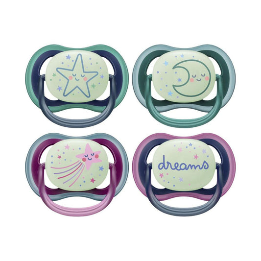 Avent Soother Air Nighttime Mix Bpa Free 6-18 Months - 2 pack