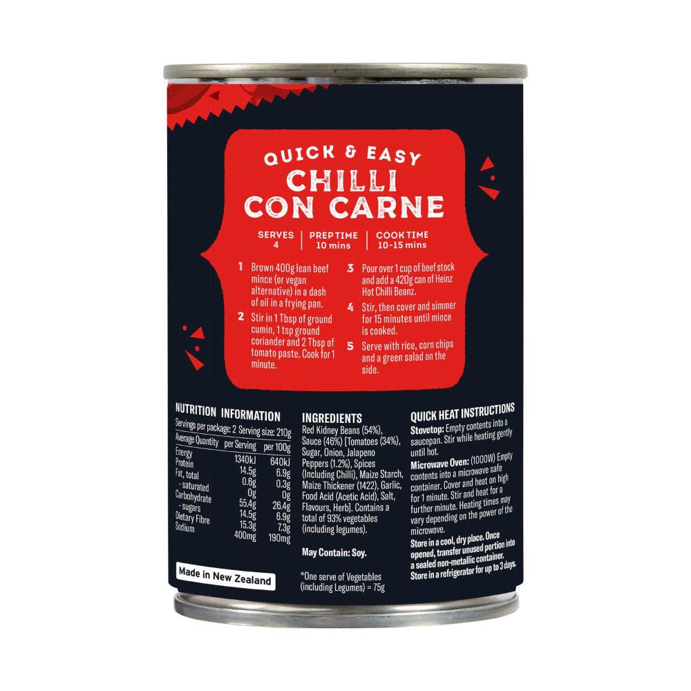 Heinz Mexican Chilli Beans Hot Baked Beans - 420g