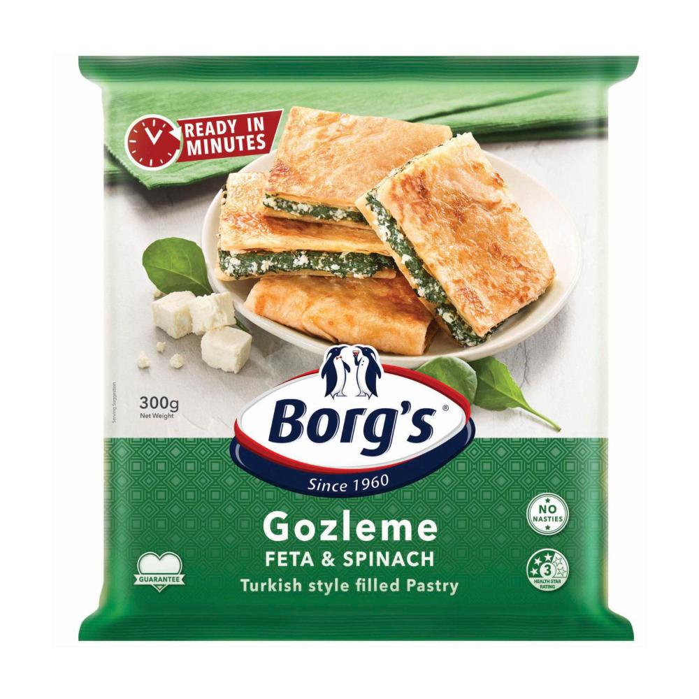 Borg's Feta & Spinach Gozleme - 300g
