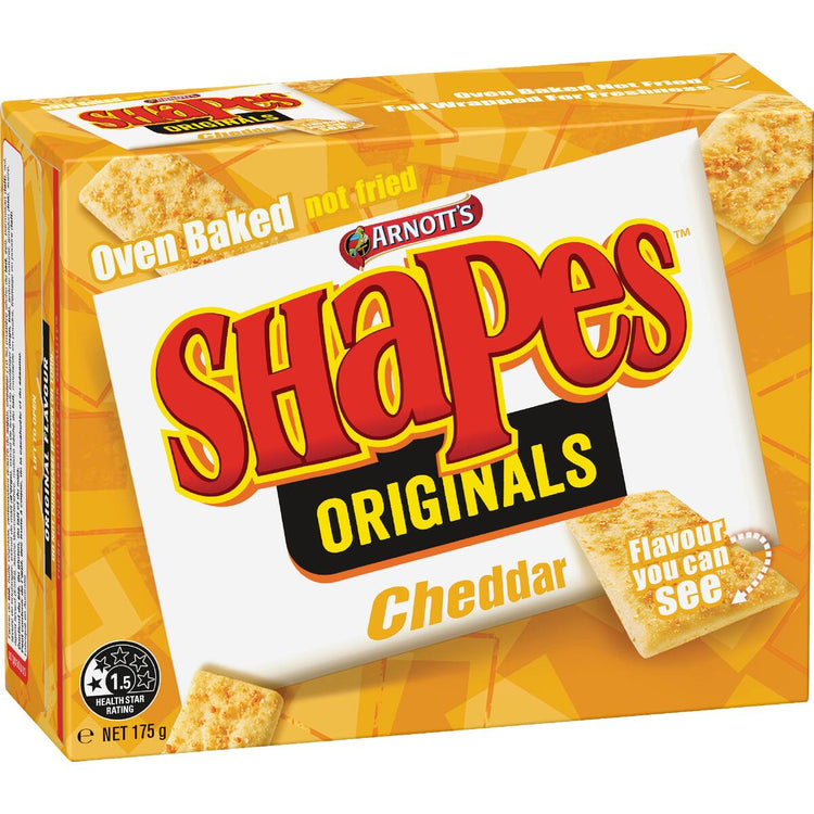 Arnott's Shapes Cheddar Cracker Biscuits 175g