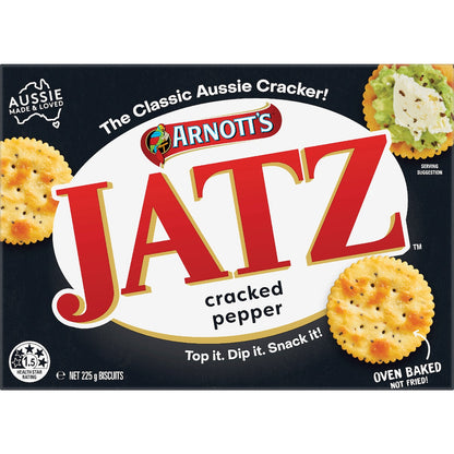 Arnotts Jatz Cracked Pepper Crackers 225g