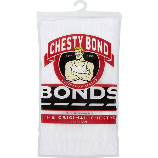 Bonds White Singlet Size 22 Each